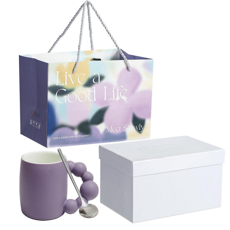 Život je dobrý Kreativní keramický hrnek Suvenýr Dárková taška Hrnek na kávu Hrnek na vodu Vysoký vzhled Dárkový předmět