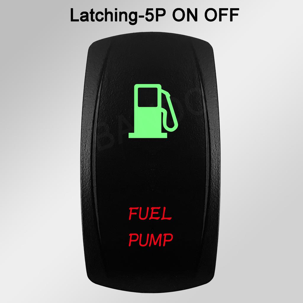 Waterproof LED Rocker Switch for Boat RV Truck | Green/Red Light 12V/24V ON-OFF/ON-OFF-ON for Exhaust Heat AC Lights