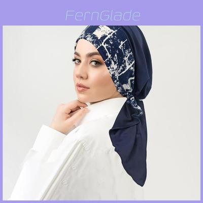 Ladies Fashion Headscarf With Floral Patchwork And Curved Design For Casual Wear