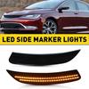 2pcs Front Amber LED Side Marker Light Smoked Lens Fit 2015-2017 Chrysler 200