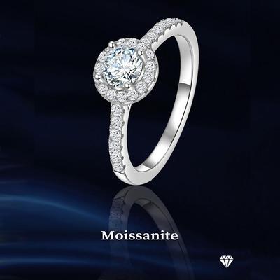 Trendiges Krallen-Design Moissanit-Ring S925 Sterlingsilber Verlobungsringe für Frauen Weiblich Hochzeitsschmuck Accessoires Geschenk