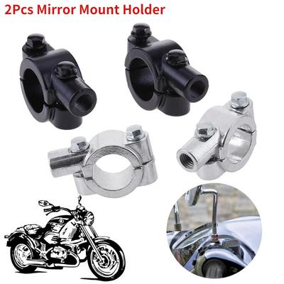 2Pcs/pack 22mm Motorcycle Handlebar Metal Rear View Motorcycle Mirror Mount Holder Accessories Motor Mirror Mount Clamp Bracket