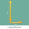 Anti-Slip L-Shaped Bathroom Handrail for Elderly and Disabled - Toilet Safety Handle