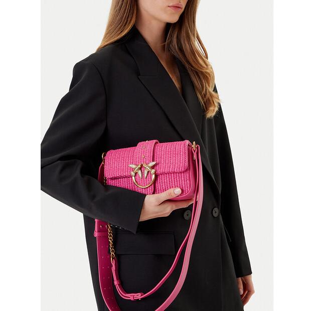 Bag PINKO Love One Mini Slouchy Fl PE 25 PLTT 104340 A2CF Pink