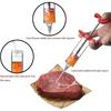 Vleesinjector Spuit met 3 Roestvrijstalen Naalden voor BBQ Grill Kalkoen Kip Marinade Smaak Injector Kit Kookgerei