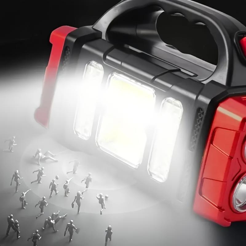 Multifunctional LED Solar Camping Light, Bright Portable Rechargeable Flashlight, Suitable For Outdoor Hiking Camping