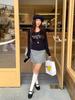 Rainbow Korean Polka Dot A-line Short Skirt for Women