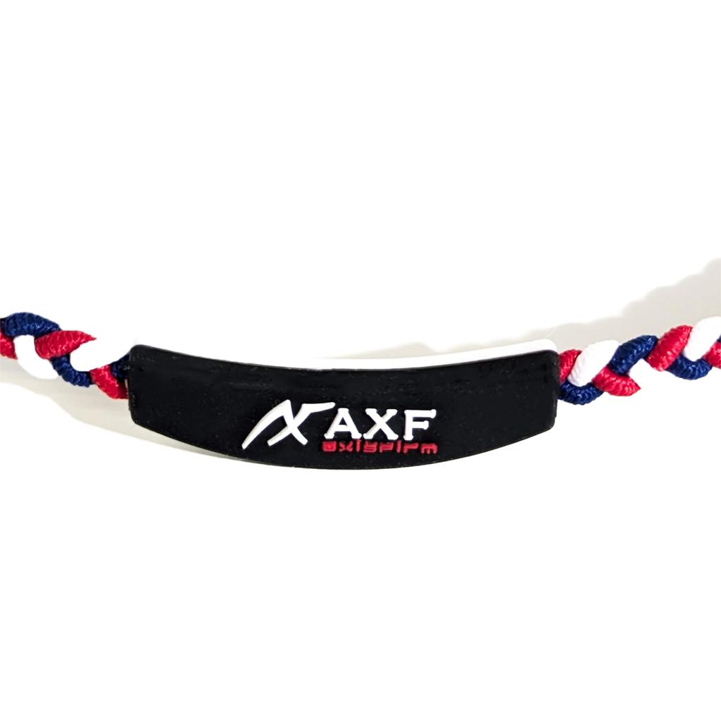 303 Tuning Navy X White X Large Lightweight Silicone Necklace [Axef] Band, Red, (51cm),