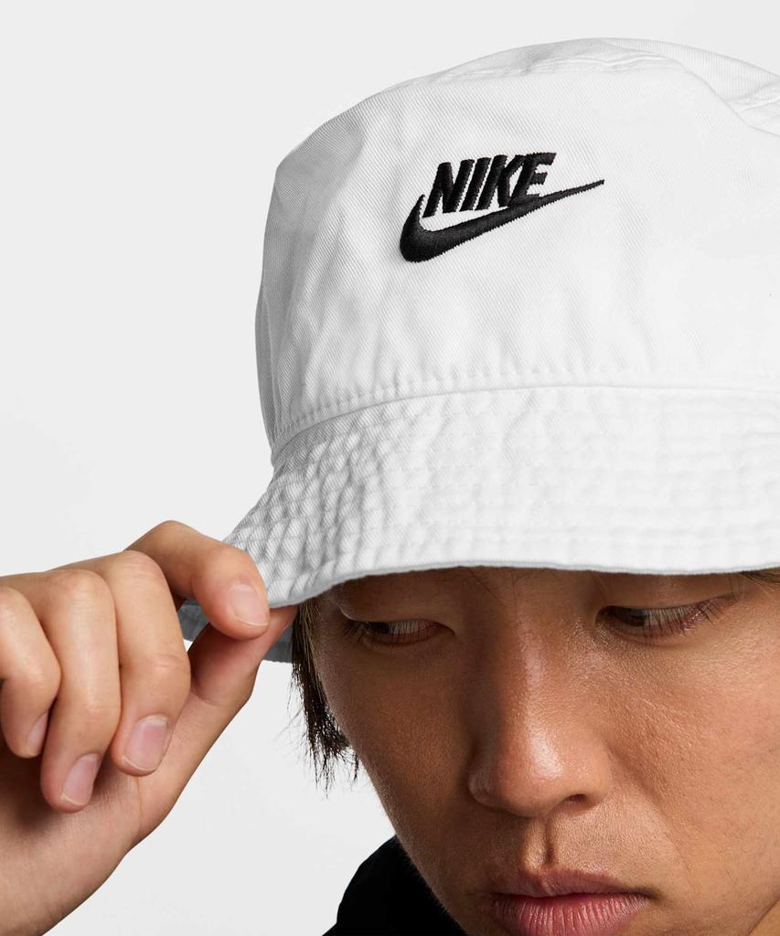 Nike Apex Futura Washed Bucket Hat - White:Black / Fb5381-100