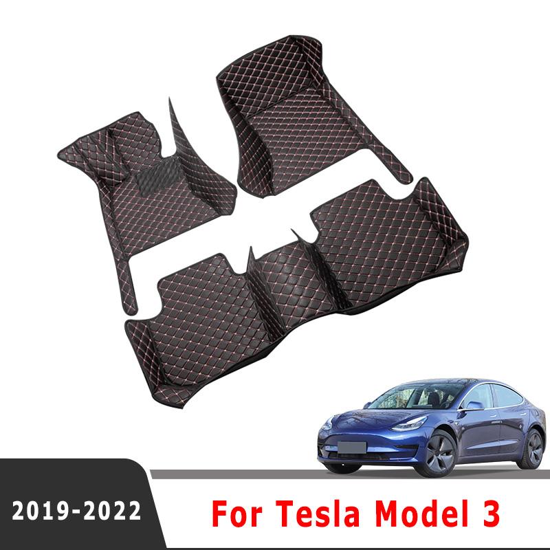 

Автомобильные коврики для Tesla Model 3 2022 2021 2020 2019 Model3 на заказ, автомобильные накладки на пятки, подушечки для ног, коврики для педалей, ковры