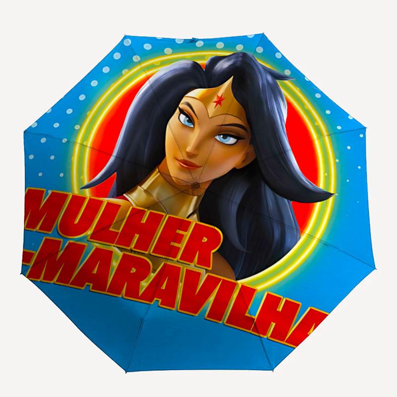 1pc Wonder Woman Heroine 8-Ribs Sturdy Frame, Automatic Open/Close, Durable & Colorful Ideal for Beach, Travel, And All Seasons10120