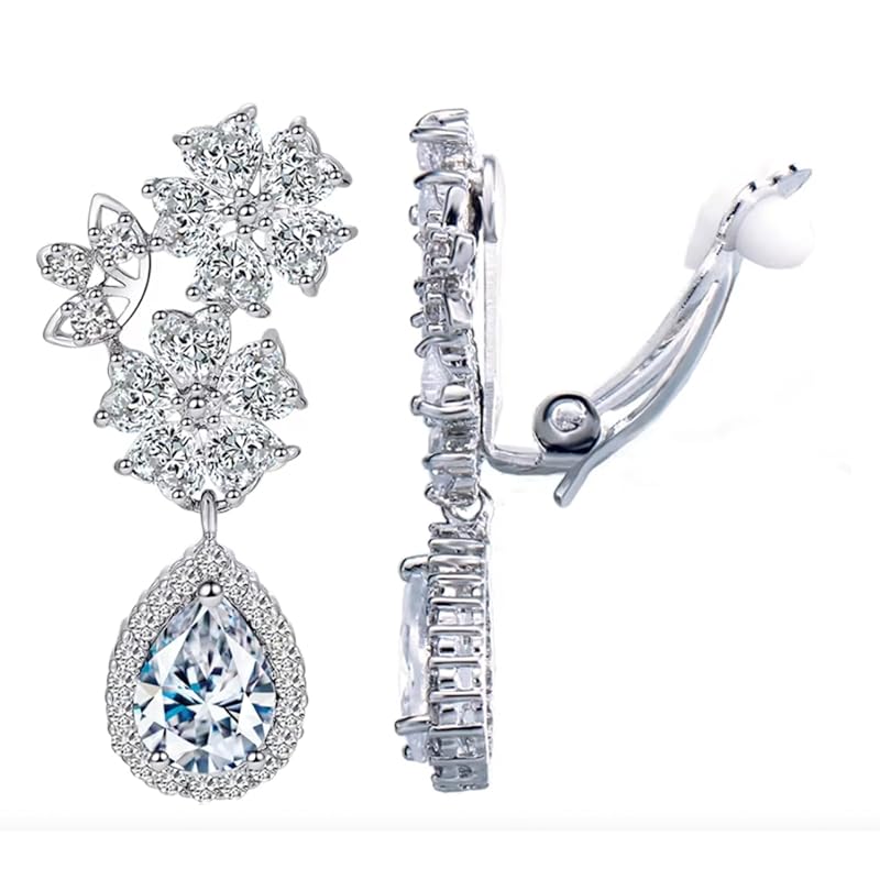 

[J s select]Ladies cubic zirconia earrings earrings accessories wedding bridal party to the event (earrings)