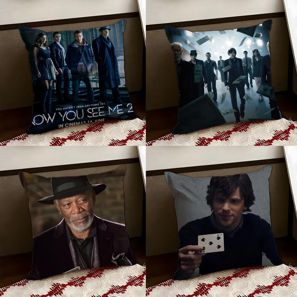 NNow You SSee Me Movie Cushion Cover Reversible Soft Durable Pillow Cover Home Car MultiScene Use for Daily Comfort