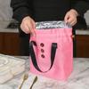 Insulated Lunch Bag Bento Storage Organizer with Drawstring Cuff Large Capacity Waterproof Bento Lunch Handbag with Handle