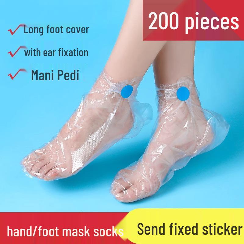 Waterproof Disposable Long Tube Foot & Shoe Covers (Plastic)