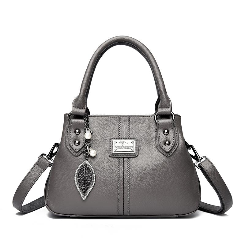 Genuine Brand Top Quality Pu Leather Handbag Women's Tote Messenger Sac Designer Large Capacity 3 Levels Shoulder Crossbody Bags