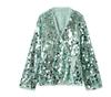 Women'S Fashion Versatile Kimono Sequined Top Nightclub