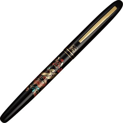 Kuretake Caneta Tinteiro Pincel Pássaro Fita, Pincel, Maki-e Monogatari, Design, Preto, DU185-915