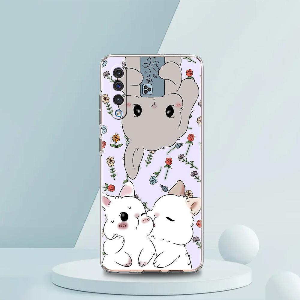 Cute Colorful Rabbit Case For Samsung A16 A14 A12 A22 A32 5G A34 A42 A52 A54 A50 A70 A30 A40 A20E A10S A20S A02S A04S A06 Cover