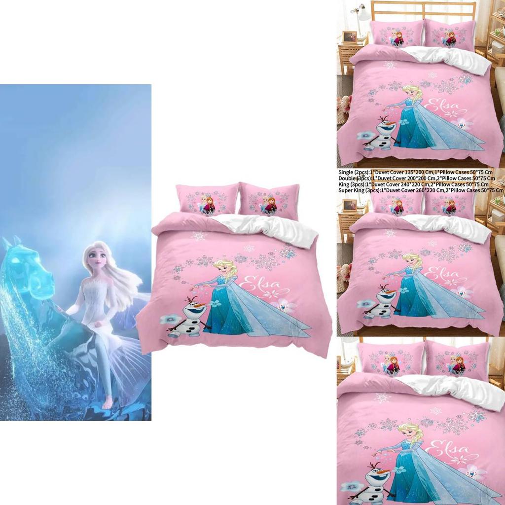 Frozen 3d Digital Print Comforter Set For Kids Bedroom Decor