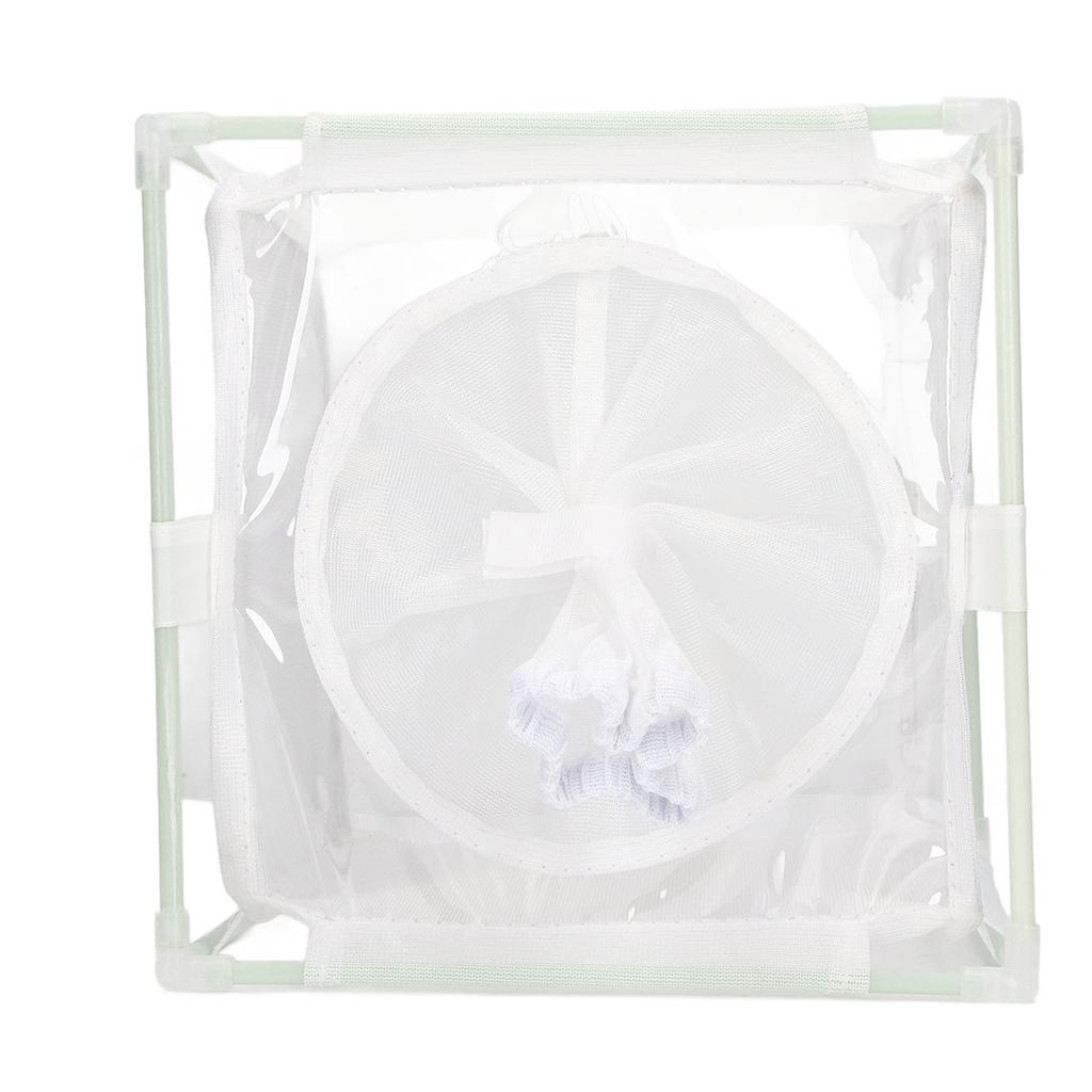 Insect Observation Cage PVC Mesh White Reusable Butterfly Habitat Breeding Incubator Box Sleeve