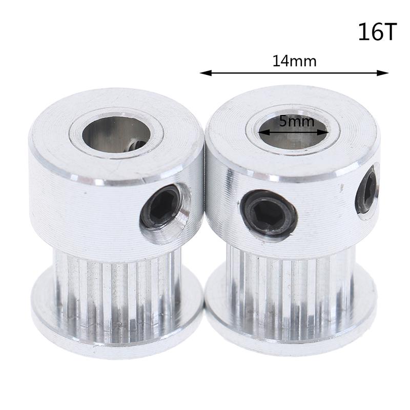 2Pcs 16T/20T Gt2 Timing Pulley 5/6.35/8Mm Bore For Belt Reprap 3D Printer Ppart