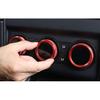 Fit For Defender 110 - Red Aluminum Rear AC Knob Ring Cover Trim 3pcs
