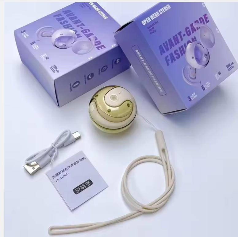 Wireless Bluetooth AI Real-time Language Translation Earphones 144 Languages Ear Hanging Headphone Translator for Travel Busine