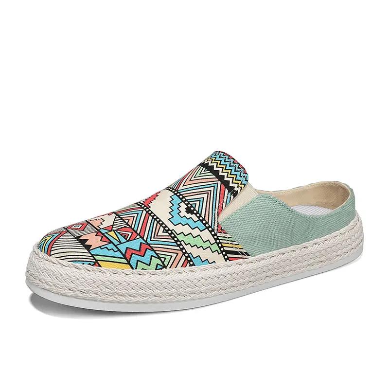 FashionVersatile Non-slip Half Slippers Casual Shoes For Men Mules Plus Size Loafers Flat Sneakers Walking FootwearZapatosHombre