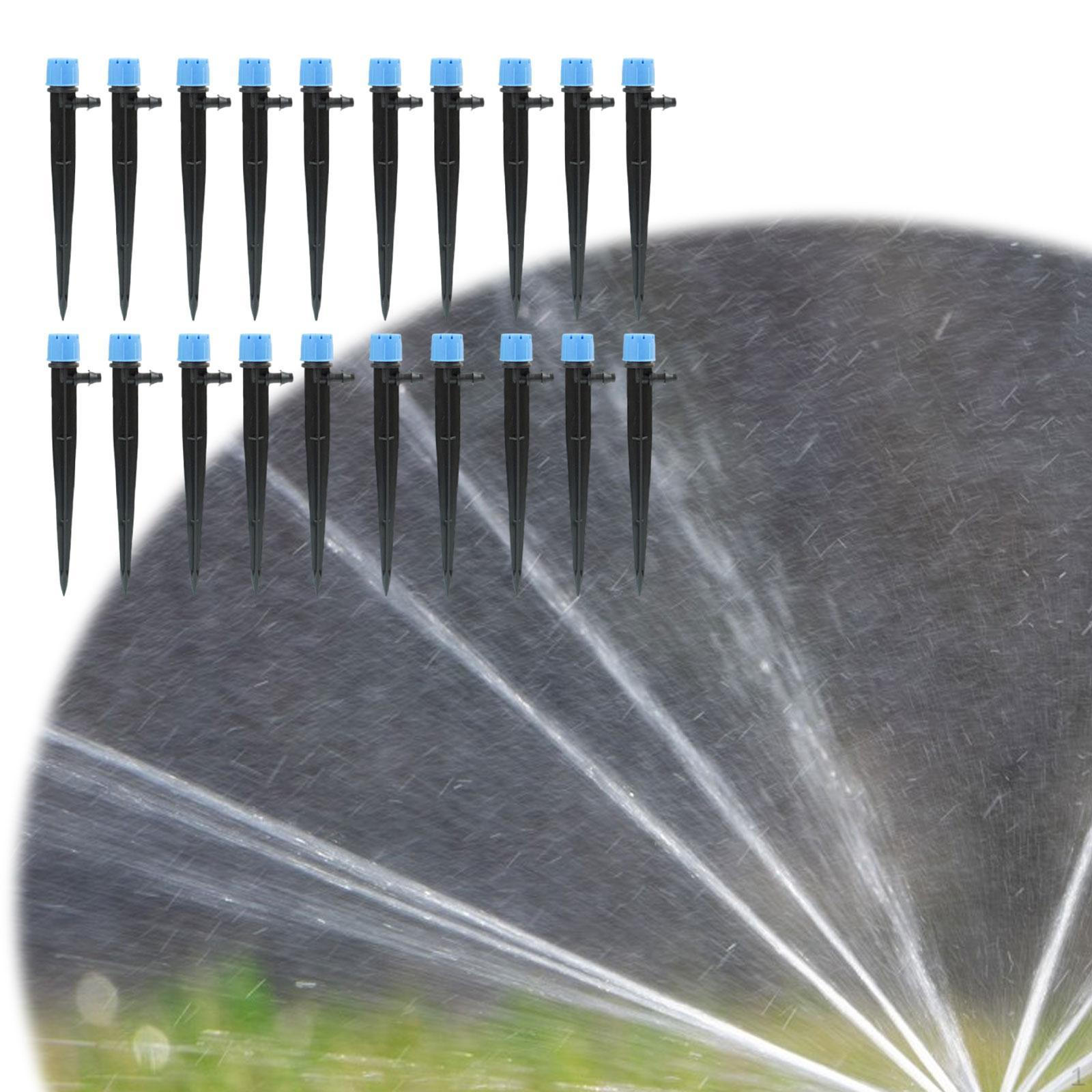 

20 шт. капельницы для полива с потоком воды, легкий микрораспылитель синий