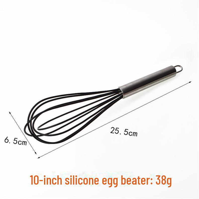 Stainless Steel Silicone Egg Beater - Manual Mixer for Baking and Cooking.