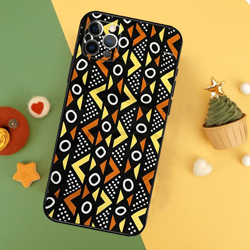 African Style Fabric Print Phone Case For iPhone 17 16 16E 15 14 12 11 13 Pro Max 12 13 Mini 17Air Shockproof Cover