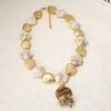 European, American Bohemian Personality Trend Retro Exaggerated Alloy Resin Flower Beaded Necklace Women's Accessories