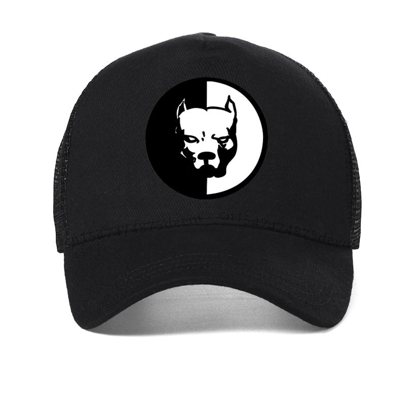 Neue Mode Männer Frauen Pitbull Hund Baseballkappe Cartoon Hip Hop Baumwolle Mesh Trucker Caps Bone Papa Hut Verstellbare Snapback-Hüte