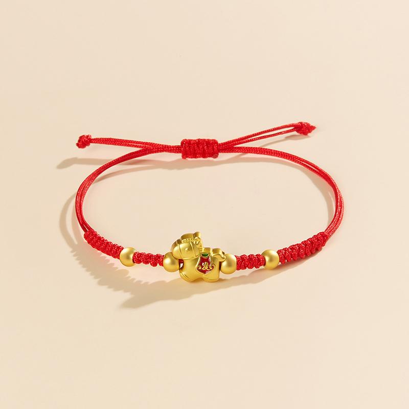 Chinese Style 2026 Horse Year Zodiac Bracelet For Women Men Lucky Hand-Woven Red Rope Bracelet New Year Jewelry Party Gift