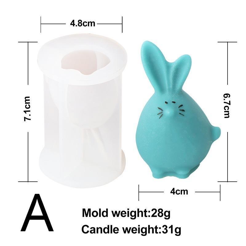 

Силиконовая форма для свечи «Пасхальное яйцо и кролик», милый кролик, для мыла, смолы, ароматерапии, гипса, для изготовления животных, для домашнего декора, подарки A