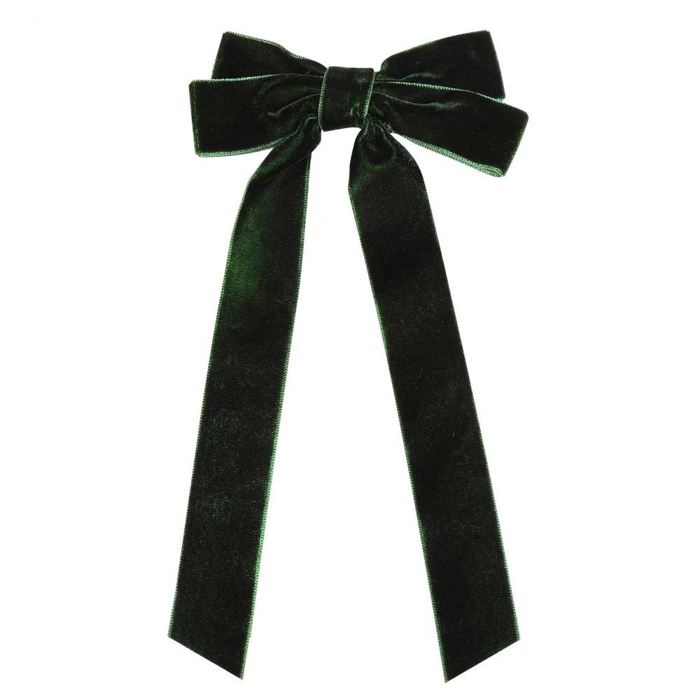 2Styles Velvet Bowknot Hair Clips for Women Elegant Sweat Double Bows Long Tassel Barrettes Hairpin Styling Korean Accessories