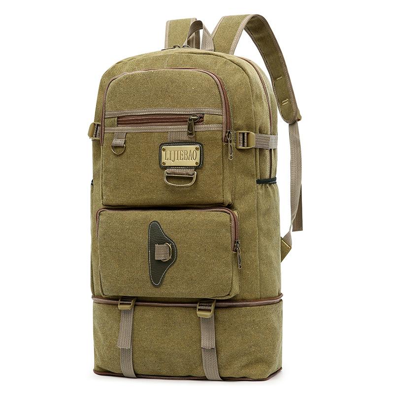 

Large-Capacity Canvas Bag, Enlarged And Expanded Men S Travel Backpack, Wear-Resistant And Breathable Thick Material Casual Women S Bag хаки