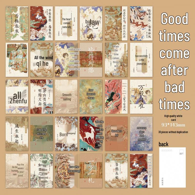 Spring Mountain Escape Postcard Set: 30 Sheets of Inspirational Scenery & Text