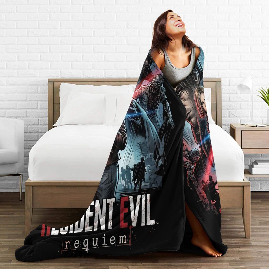 Residents Evils Requiem Leon S Kennedy Blanket Spring Warm Soft Throw Blanket For Boy Chair Sofa Bed Flannel Bedspread Bed Cover