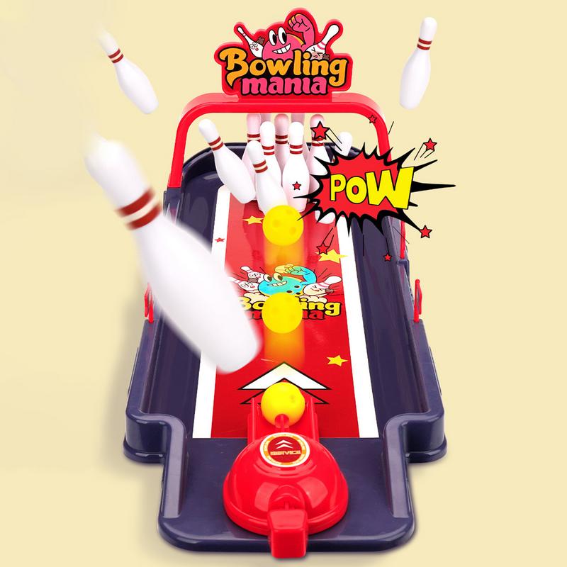 Kinder-Bowling-Set, lustige Schreibtischdeko, Schreibtischspielzeug, kleines Bowling-Set, Tischspiele für Männer, Frauen, Kinder, Jugendliche, Arbeit oder Schule