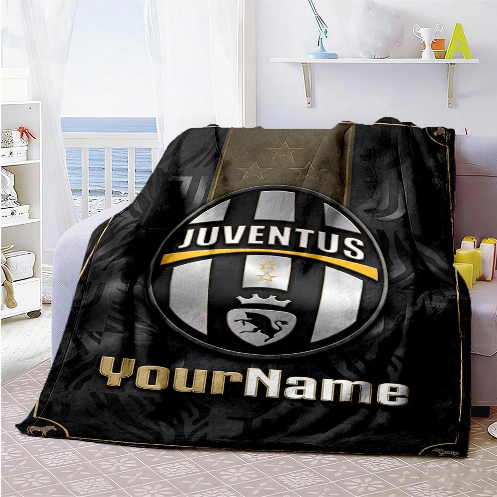 Juventus Customize Your Name Blanket Throw Personalized Blanket Comfortable Throw For Picnics Bed Couch Seaside Four Seasons Universal