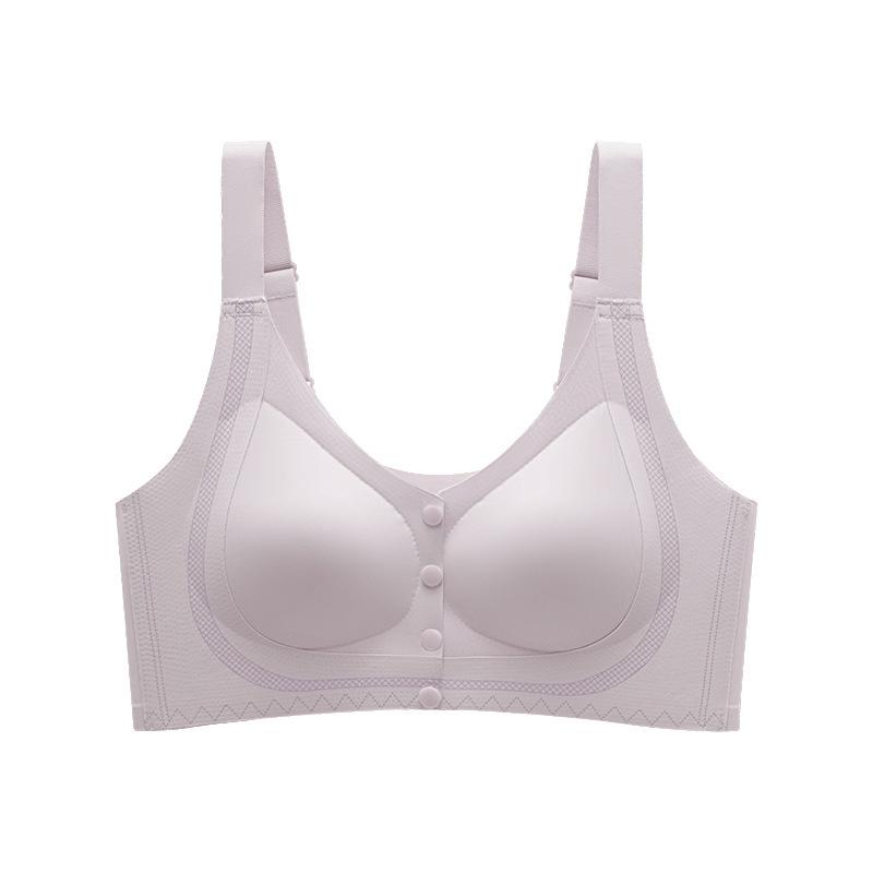The front buckle for middle-aged and elderly models is adjusted with soft support for secondary breasts, and the bra without steel ring is
