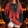 Women's Fashion Casual Halloween Print Round Neck Sweatshirt