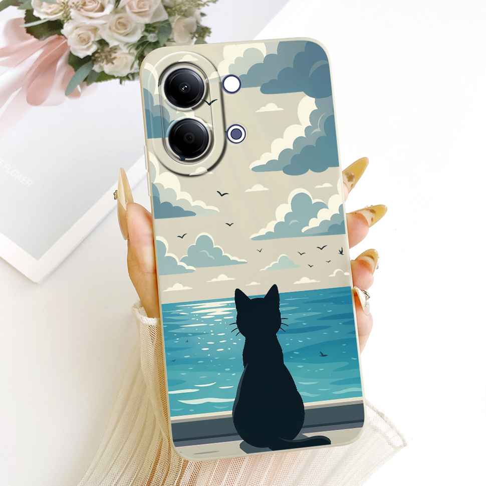 For vivo Y05 4G Case Fashion Colorful Flower Cartoon Silicone Back Cover For Vivo Y11D VIVO Y05 4G Bumper Phone Cases Fundas