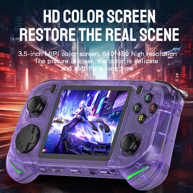 RX6H Retro Handheld-Spielekonsole Linux-System 3,5 Zoll IPS-Bildschirm Tragbarer Pocket-Videoplayer 64 GB 128 GB Spiele Kindergeschenk