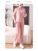 2026 Spring Casual Women's Half-Zip Hooded Sports Suit with Rhinestones - Two-Piece Set for Middle-Aged Moms