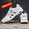 Golf Shoes Air Cushion Men Sports Running Shoes Breathable Lightweight Comfortable Athletic Nonskid Rotating Button Sneakers
