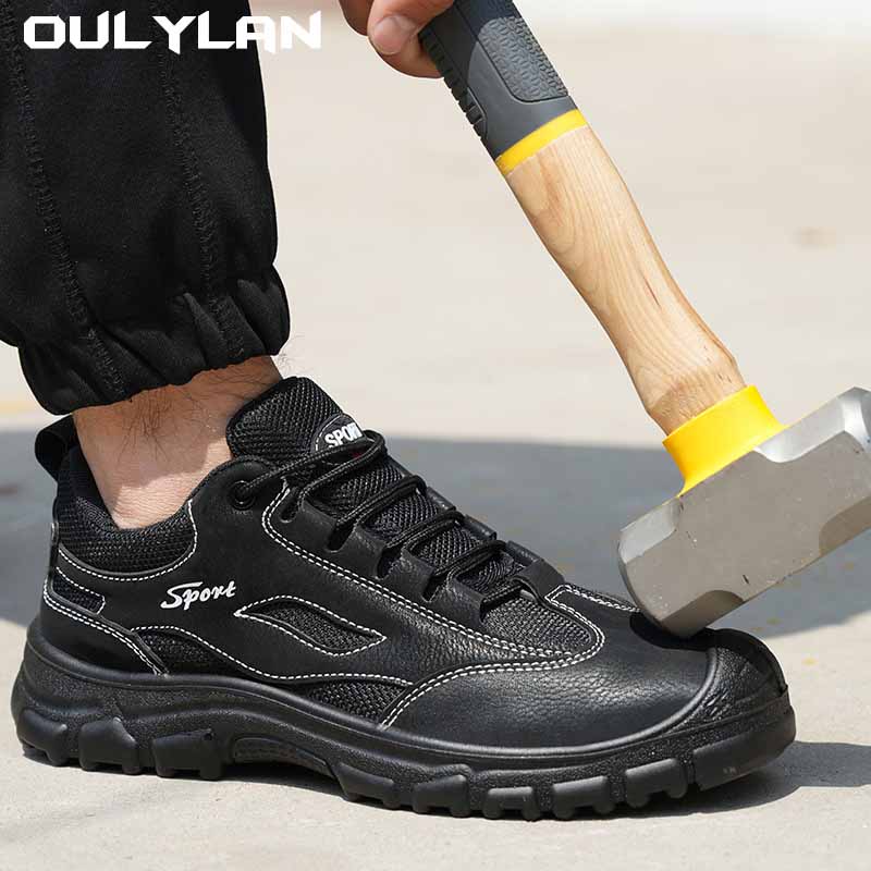 Oulylan Outdoor Fashion Casual Men's Anti Slip Labo Shoes Work Shoes Comfortable Wear-Resistant Low-Top Casual Men's Shoes