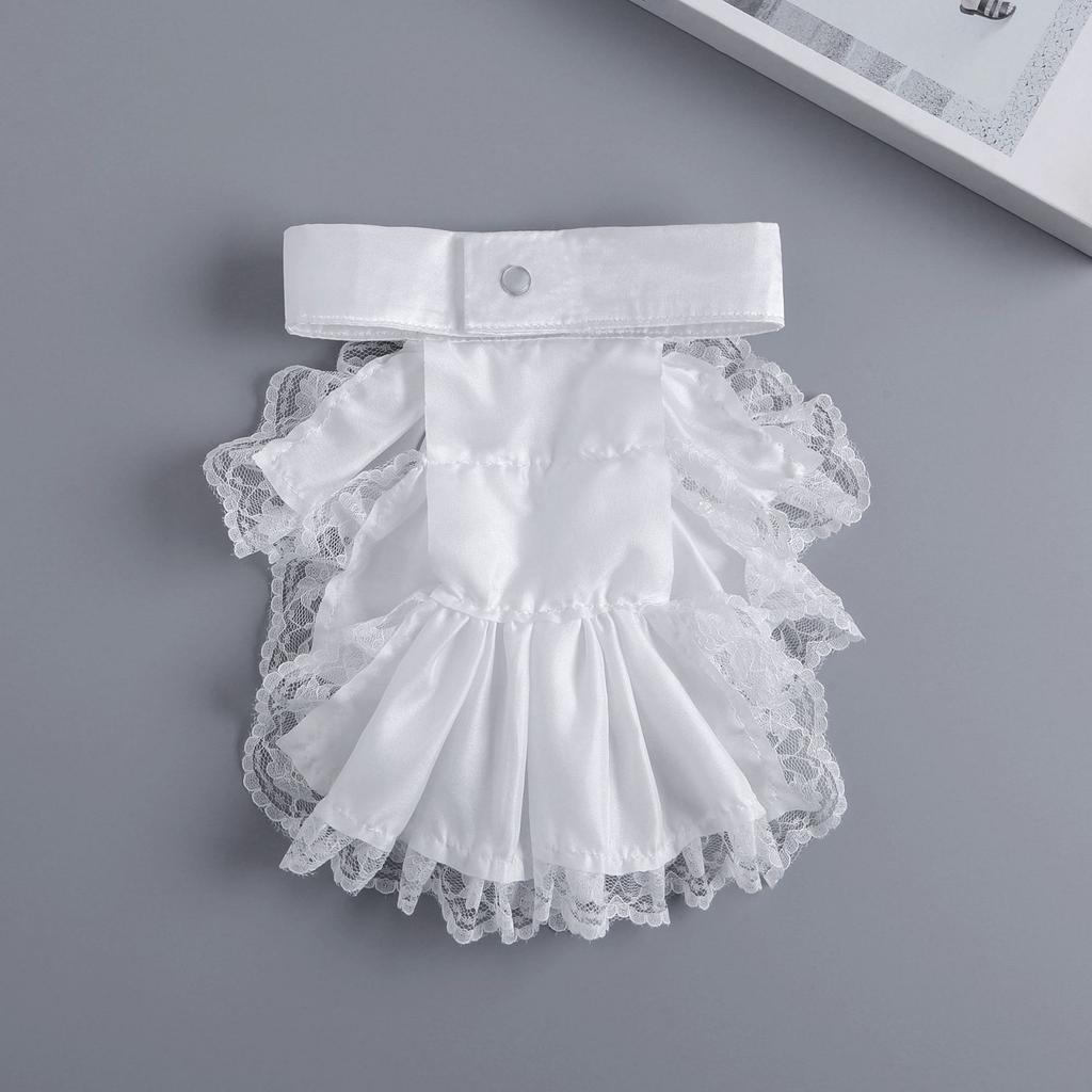 Élégant col de costume victorien en dentelle à volants, col jabot pour fêtes d'Halloween, cosplay, costume de vampire